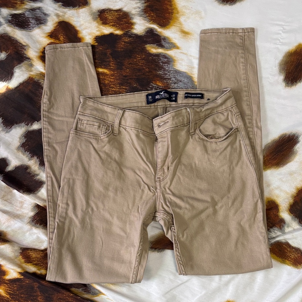 Hollister Beige Slim Chino Pants
